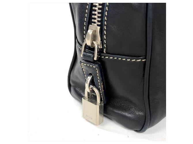Borsa a mano Prada Mini Boston in pelle nera Nero - vista 8