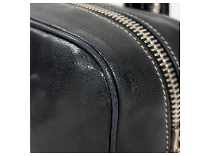 Borsa a mano Prada Mini Boston in pelle nera Nero - vista 9