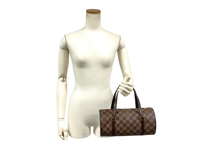 Borsa a tracolla Louis Vuitton Papillon 26 Marrone Damier ebene - vista 8