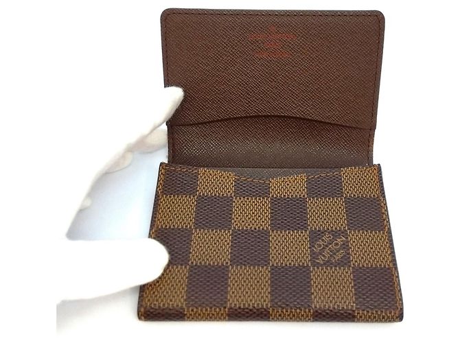 Tarjetero Louis Vuitton Damier Ebene Castaño - vista 3
