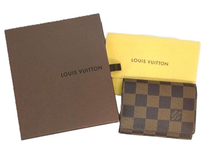 Tarjetero Louis Vuitton Damier Ebene Castaño - vista 5
