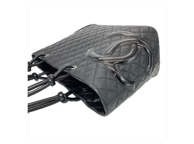 Chanel Cambon Line Große Tote Bag Schwarz - Ansicht 3