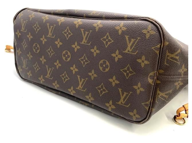 Borsa Tote Louis Vuitton Neverfull MM Marrone - vista 3