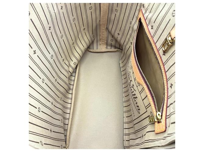 Borsa Tote Louis Vuitton Neverfull MM Marrone - vista 4