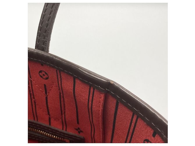 Borsa Tote Louis Vuitton Neverfull MM Marrone Damier ebene - vista 10
