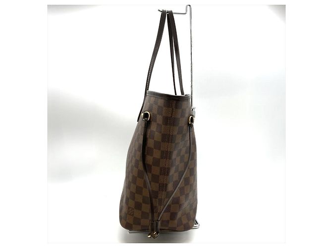 Borsa Tote Louis Vuitton Neverfull MM Marrone Damier ebene - vista 2