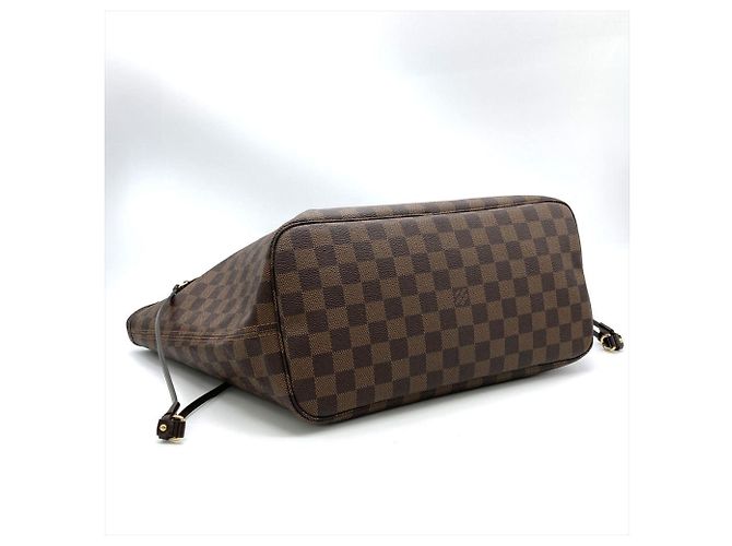 Borsa Tote Louis Vuitton Neverfull MM Marrone Damier ebene - vista 4