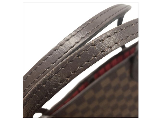 Borsa Tote Louis Vuitton Neverfull MM Marrone Damier ebene - vista 9