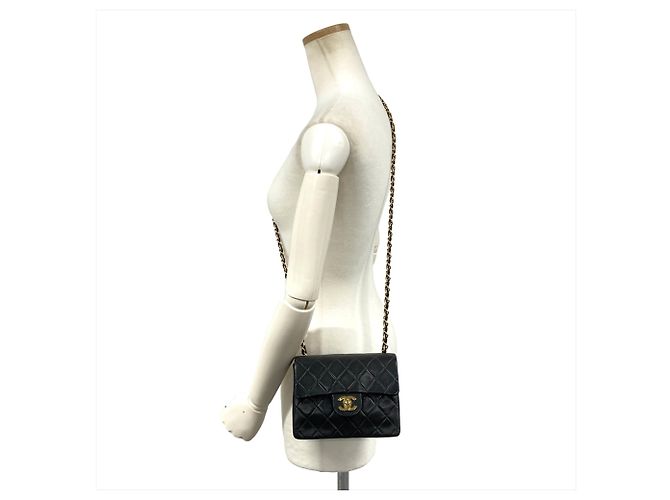 Borsa a spalla Mini Classic Matelassé Chanel Nero - vista 10