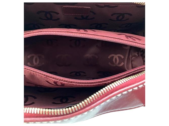 Borsa Chanel Coco Mark Wild Stitch Rosso Bordò - vista 11