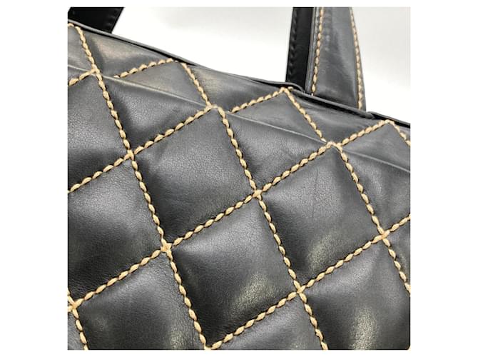 Borsa Chanel Coco Mark Wild Stitch Nero - vista 6