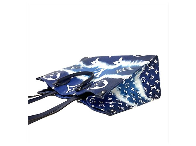Borsa Tote Louis Vuitton Escale OnTheGo GM Blu - vista 3