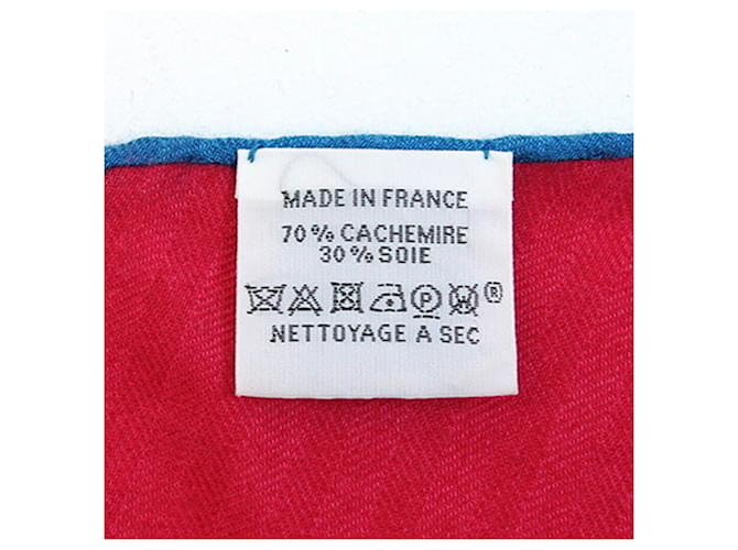 Hermès Hermes Losange Muster Schal Pink Blau - Ansicht 3