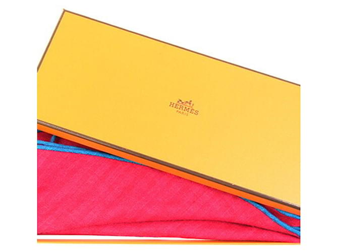 Hermès Hermes Losange Muster Schal Pink Blau - Ansicht 6