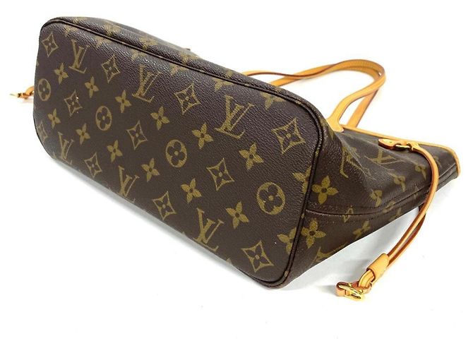 Borsa Tote Louis Vuitton Neverfull PM Marrone - vista 3