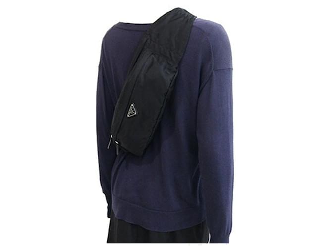 Borsa Sling Prada 2VL132 Nero Bianco - vista 10