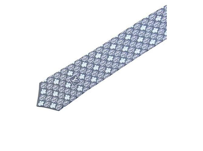 Cravatta in seta Louis Vuitton Marrone Blu chiaro - vista 3