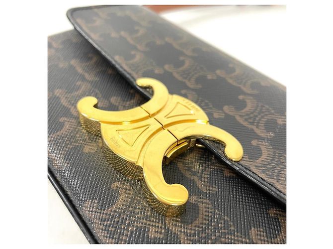 Céline Celine Claude Triomphe Schultertasche Braun - Ansicht 4