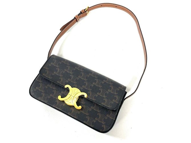 Céline Celine Claude Triomphe Schultertasche Braun - Ansicht 5