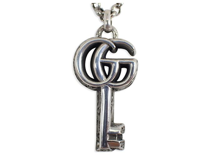 Collana con pendente GUCCI 925 Double G Key Arabesque - vista 2