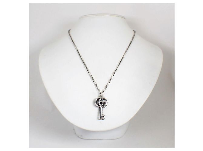 Collana con pendente GUCCI 925 Double G Key Arabesque - vista 3