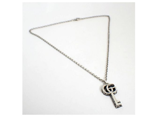 Collana con pendente GUCCI 925 Double G Key Arabesque - vista 4