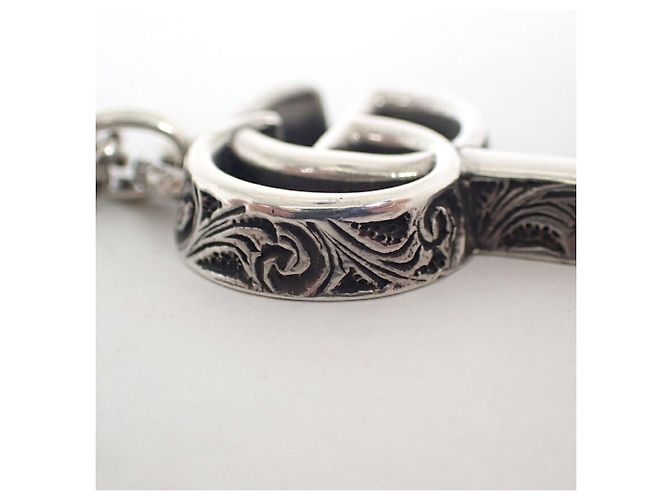 Collana con pendente GUCCI 925 Double G Key Arabesque - vista 5