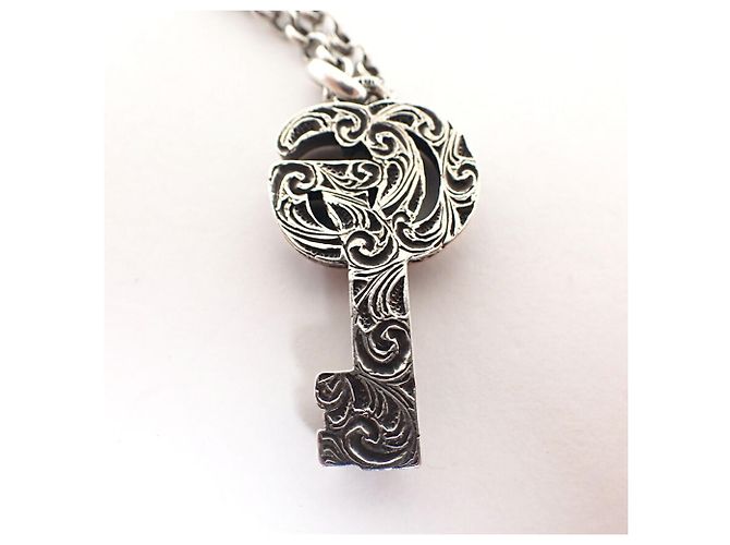 Collana con pendente GUCCI 925 Double G Key Arabesque - vista 6