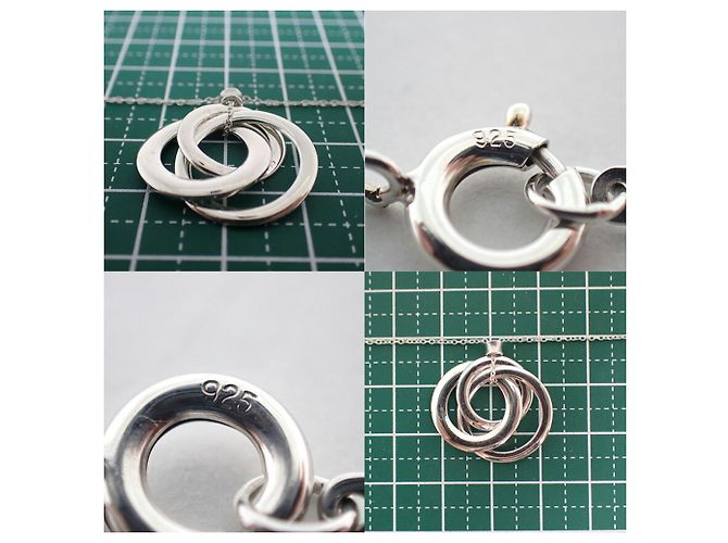 Collana con pendente Tiffany & Co. 925 1837 Triple Interlocking - vista 10