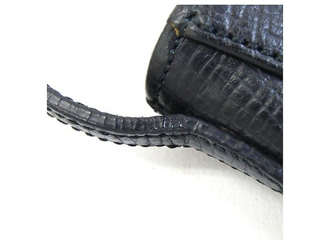Borsa a mano pouch Loewe in pelle nera Nero - vista 8