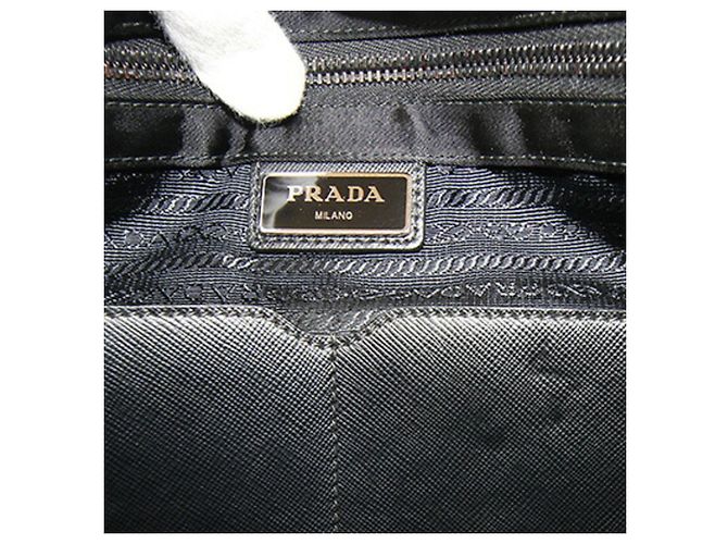 Borsa a tracolla Prada in nylon nero VA0768 Bianco - vista 8