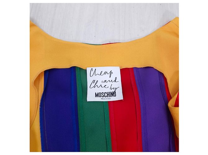 Moschino Cheap And Chic Moschino the Nanny multicoloriges Fransen-Top 1990s - Ansicht 3