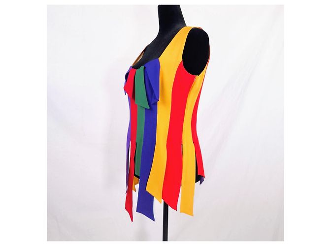 Moschino Cheap And Chic Moschino the Nanny multicoloriges Fransen-Top 1990s - Ansicht 5