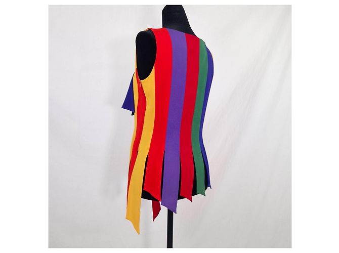 Moschino Cheap And Chic Moschino the Nanny multicoloriges Fransen-Top 1990s - Ansicht 6