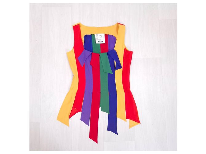 Moschino Cheap And Chic Moschino the Nanny multicoloriges Fransen-Top 1990s - Ansicht 8