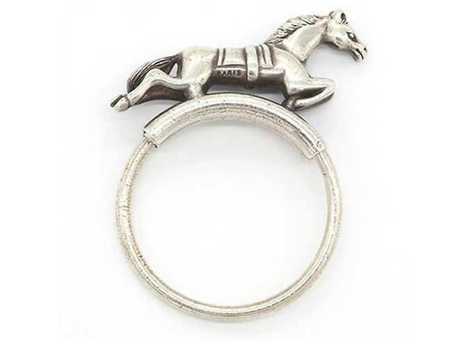 Hermès Hermes Sterling Silver Keyring Silvery - view 2