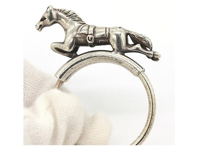 Hermès Hermes Sterling Silver Keyring Silvery - view 6