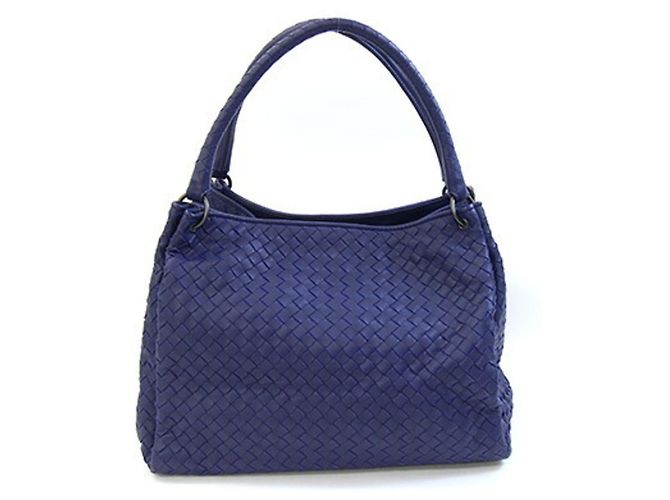 Borsa a tracolla Bottega Veneta Intrecciato Blu - vista 2
