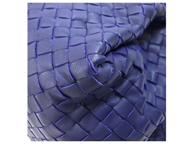 Borsa a tracolla Bottega Veneta Intrecciato Blu - vista 5