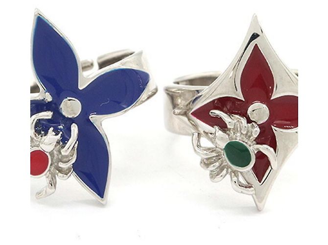 Louis Vuitton Fairy Tale Ring-Set Schwarz Rot Blau Marineblau - Ansicht 4