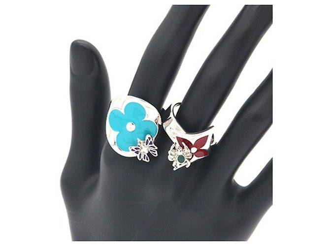 Louis Vuitton Fairy Tale Ring-Set Schwarz Rot Blau Marineblau - Ansicht 6