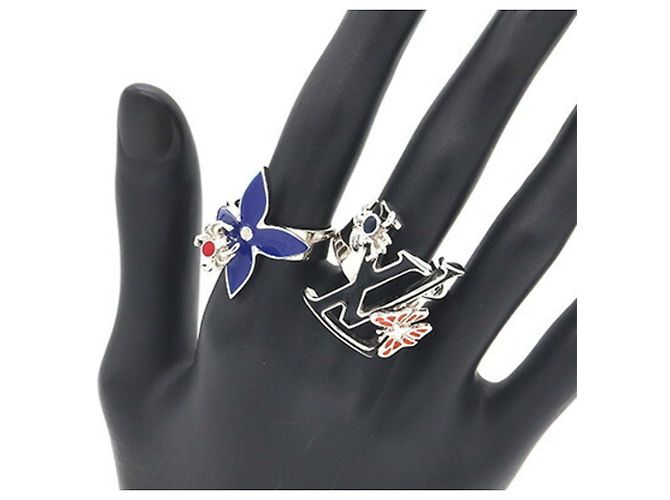 Louis Vuitton Fairy Tale Ring-Set Schwarz Rot Blau Marineblau - Ansicht 7