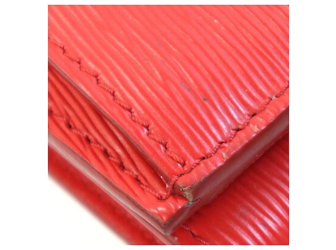 Cartera Prada Tri-fold 1MH021 en cuero rojo Roja - vista 4