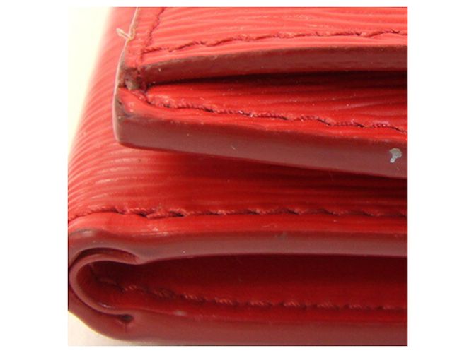 Cartera Prada Tri-fold 1MH021 en cuero rojo Roja - vista 5