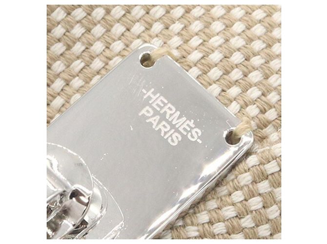 Hermès Barrette Grenelle Plain Air PM Hair Ribbon Blu Beige Bianco sporco - vista 3