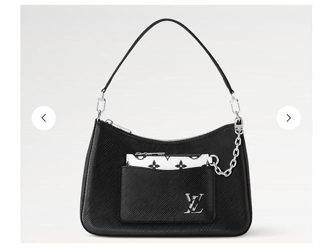 Borsa Louis Vuitton Pochette Métis in pelle nera Nero Bianco Multicolore - vista 2