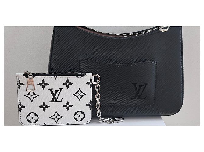 Borsa Louis Vuitton Pochette Métis in pelle nera Nero Bianco Multicolore - vista 3