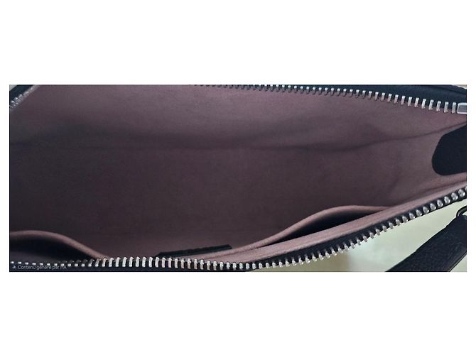 Borsa Louis Vuitton Pochette Métis in pelle nera Nero Bianco Multicolore - vista 6
