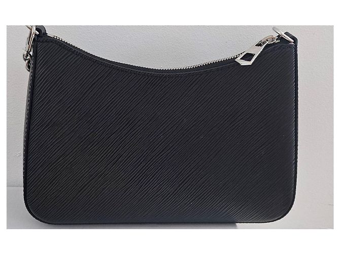 Borsa Louis Vuitton Pochette Métis in pelle nera Nero Bianco Multicolore - vista 7