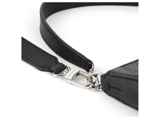 Borsa Louis Vuitton Pochette Métis in pelle nera Nero Bianco Multicolore - vista 9